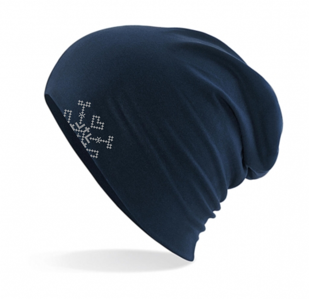 Puuvillane müts Muhu, tumesinine