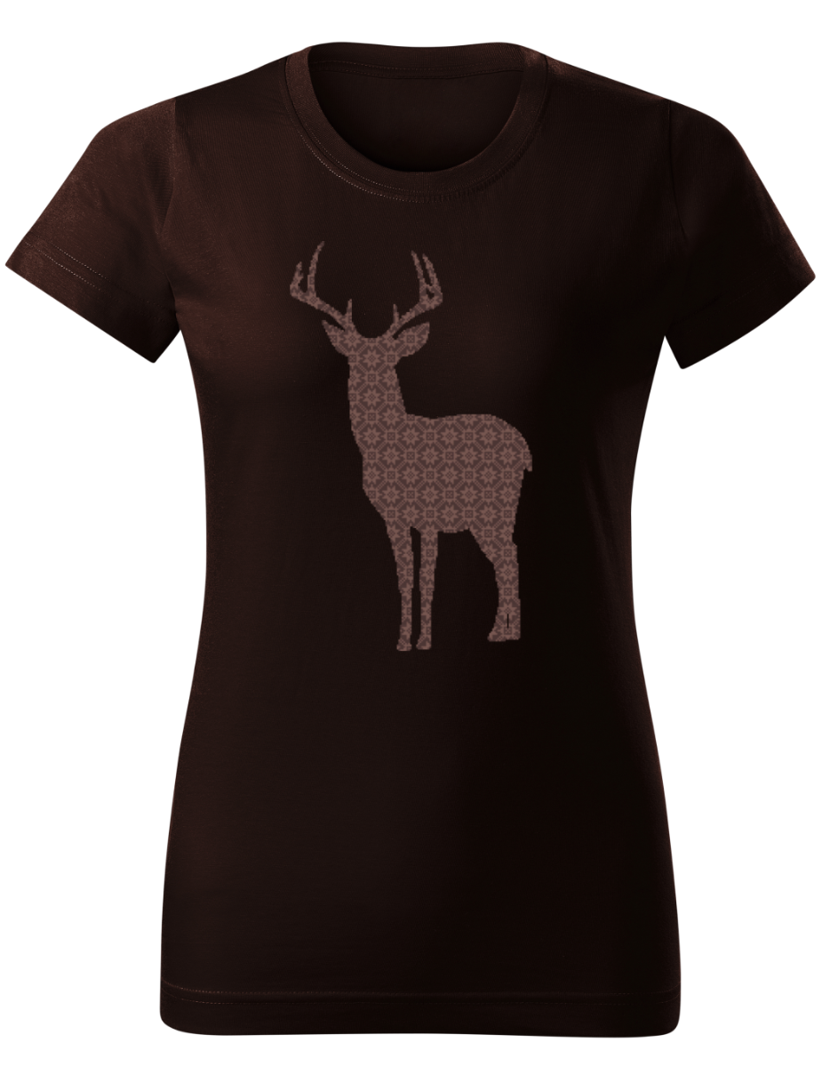 Naiste T-särk Hirv, pruun