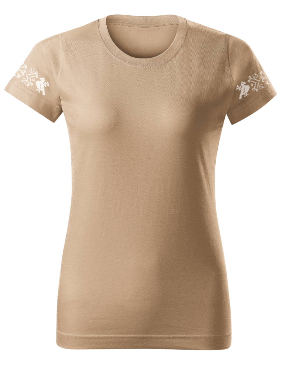 Naiste T-särk Muhu, beež