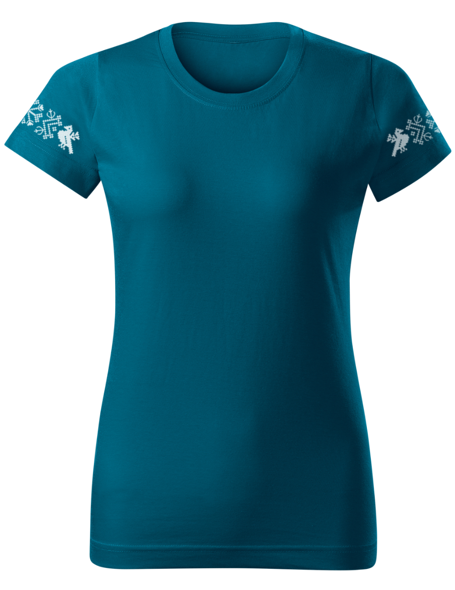 Naiste T-särk Muhu, petrool