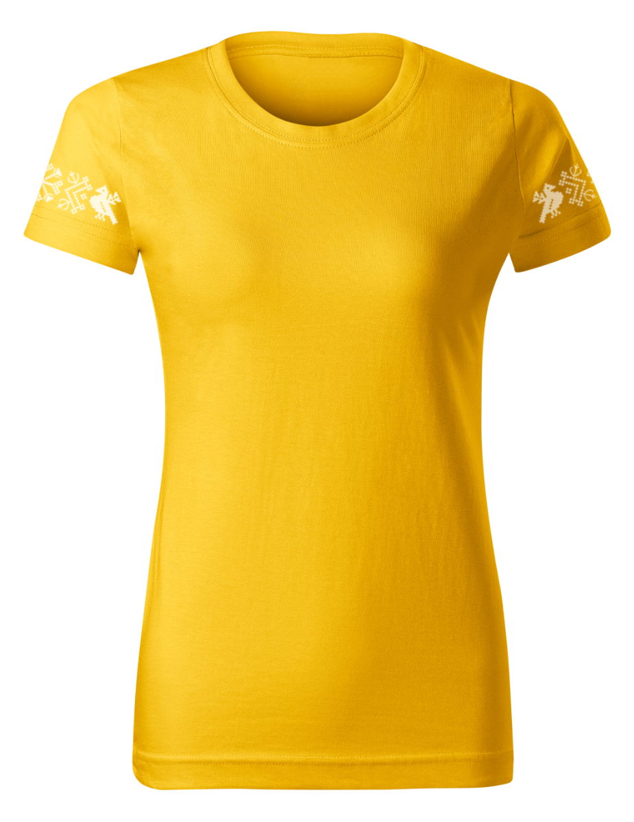 Naiste T-särk Muhu, kollane