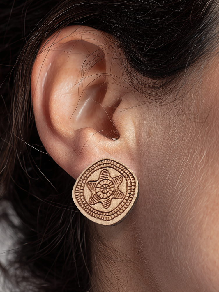 Kõrvarõngad Arhailine roos sõõriga